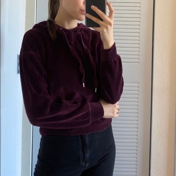 Soft velvet hoodie - Picture 1 of 2